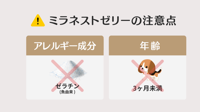 ミラネストゼリー 与え方 注意点