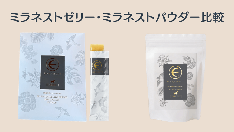 ミラネストゼリーとミラネストパウダーの違い 商品画像